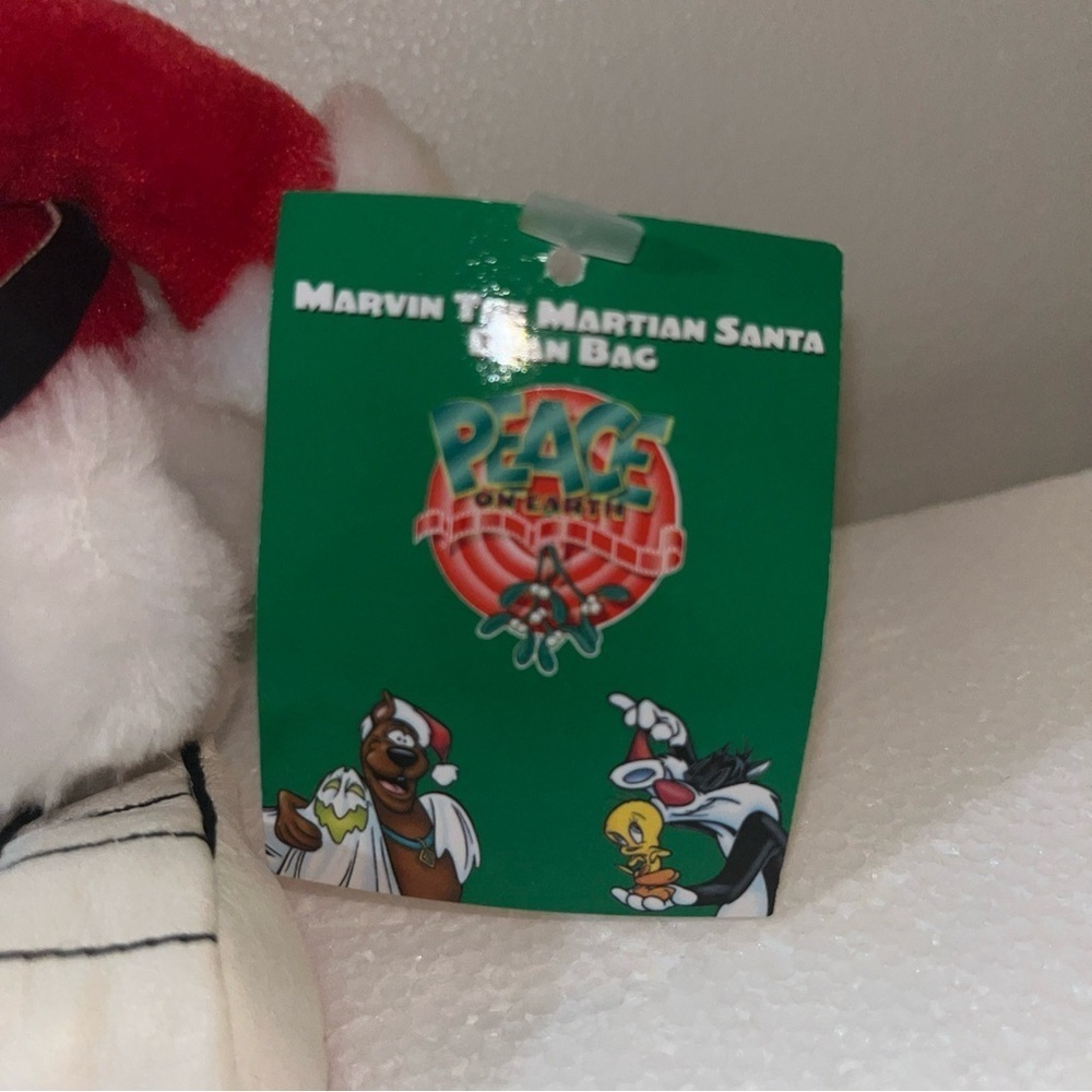 Warner Bros Studio 1998 Marvin The Martian Santa Bean Bag, Peace On Earth - Picture 3 of 8